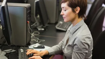 A technician managing server infrastructure